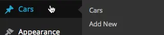 custom post menu