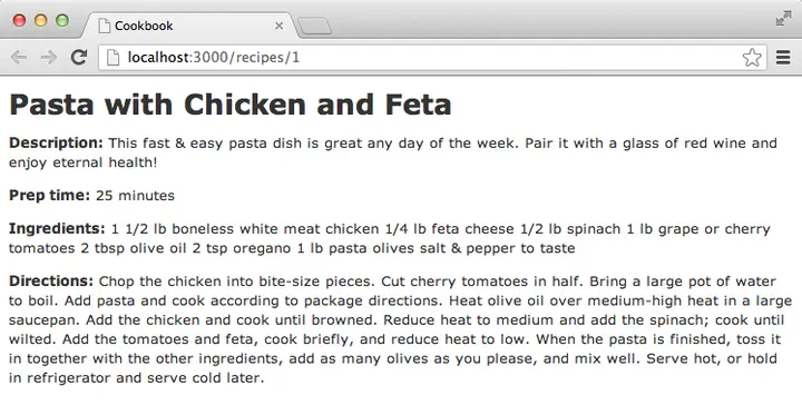 recipe header