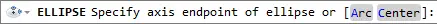 ellipse tool command line