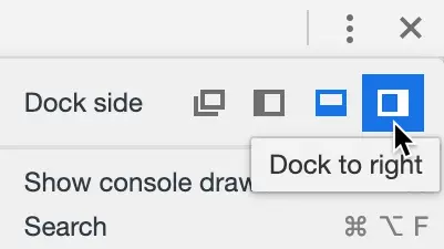 chrome dock to right