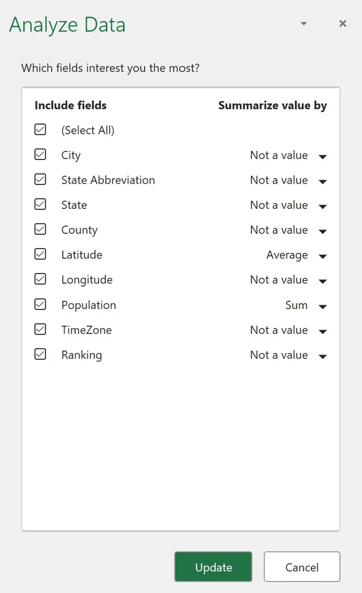 Which Fields Are Important to You