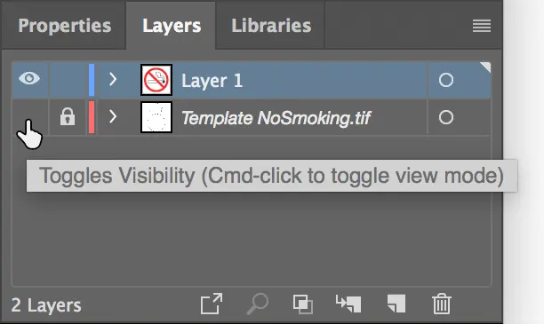 no smoking ill hide template layer