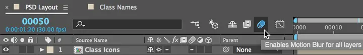 motion blur enable for project