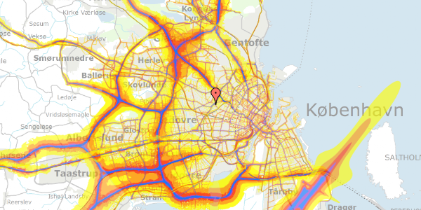 Trafikstøjkort på Bellisvej 18, 2720 Vanløse