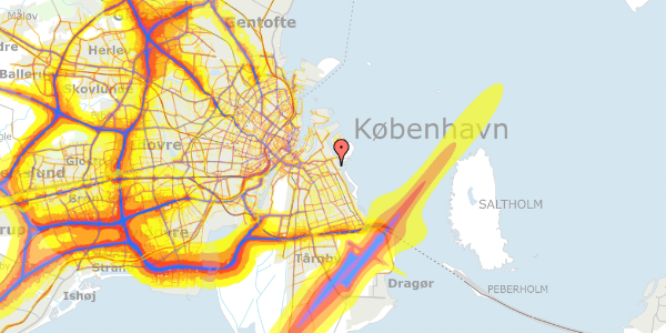 Trafikstøjkort på Ved Amagerbanen 31B, 1. 8, 2300 København S