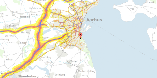 Trafikstøjkort på Haveforeningen Skovlunden 16, 8000 Aarhus C