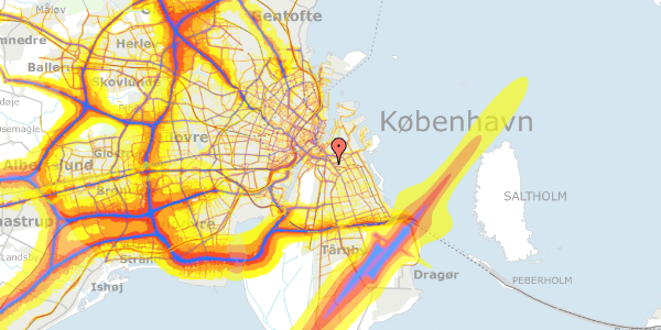 Trafikstøjkort på Norgesgade 11, 4. , 2300 København S