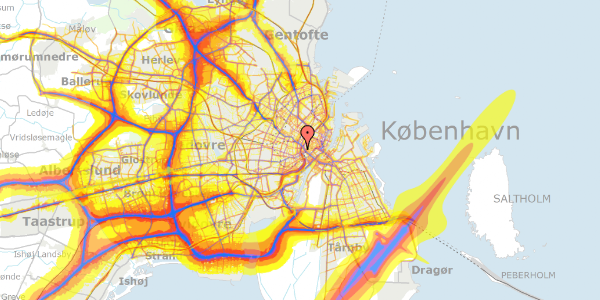 Trafikstøjkort på Vester Farimagsgade 19, 6. , 1606 København V