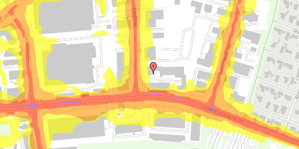 Trafikstøjkort på Fabrikvej 11A, 1. , 8260 Viby J