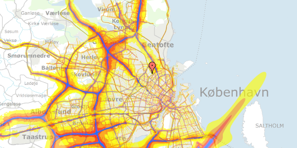 Trafikstøjkort på Bispebjerg Bakke 10, 2400 København NV