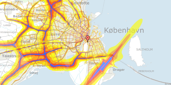 Trafikstøjkort på Kigkurren 8D, st. , 2300 København S