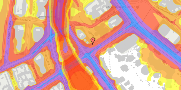 Trafikstøjkort på Vesterbrogade 4, st. , 1620 København V