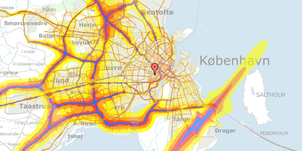 Trafikstøjkort på Vesterbrogade 107D, 3. 3, 1620 København V