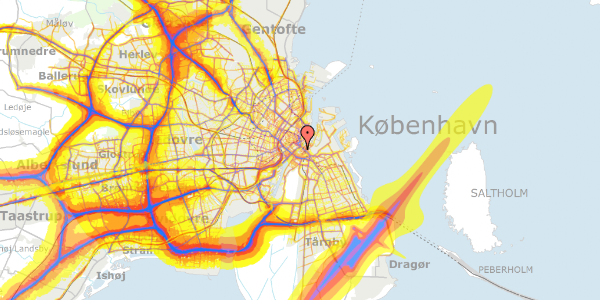 Trafikstøjkort på Nicolai Eigtveds Gade 18, 4. , 1402 København K