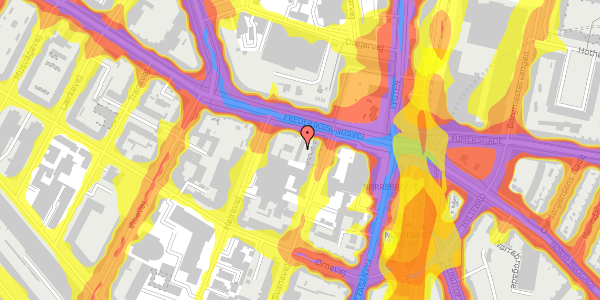 Trafikstøjkort på Frederikssundsvej 13C, 1. , 2400 København NV