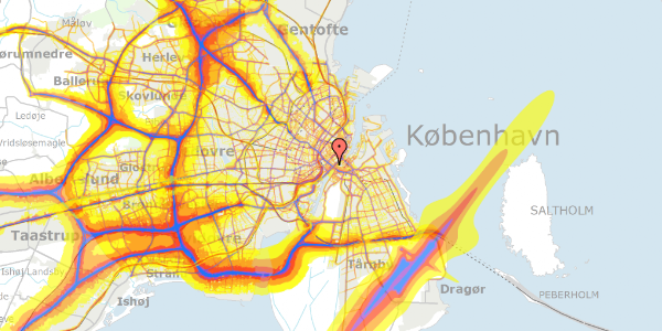 Trafikstøjkort på H.C. Andersens Boulevard 40A, 1553 København V