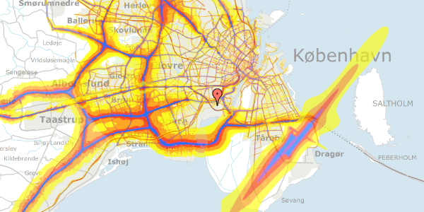 Trafikstøjkort på Spontinisvej 32, 2450 København SV