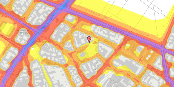 Trafikstøjkort på Hauser Plads 28C, 1. , 1127 København K