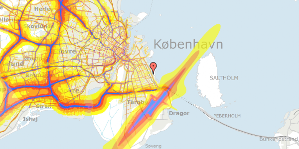 Trafikstøjkort på Ved Kastrupfortet 5, 2300 København S