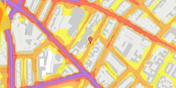 Trafikstøjkort på Baldersgade 3B, st. , 2200 København N