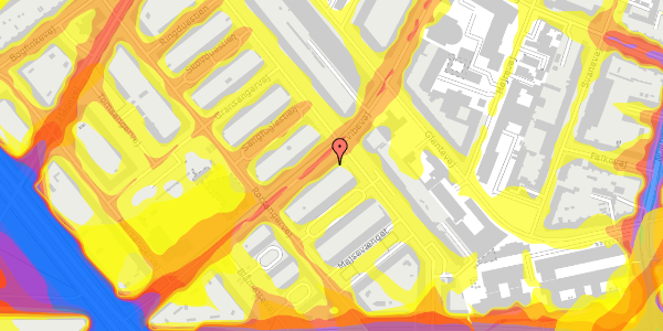 Trafikstøjkort på Vibevej 51, 2. , 2400 København NV