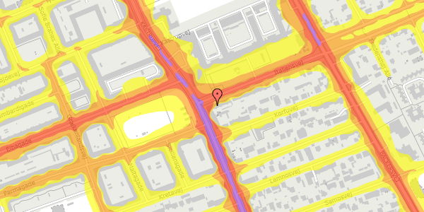 Trafikstøjkort på Italiensvej 2, st. th, 2300 København S