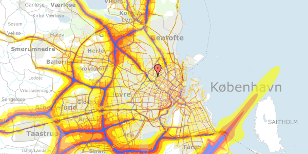 Trafikstøjkort på Vibevej 7B, 2. , 2400 København NV