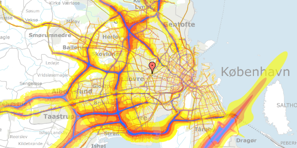 Trafikstøjkort på Vanløse Torv 135, 3. th, 2720 Vanløse