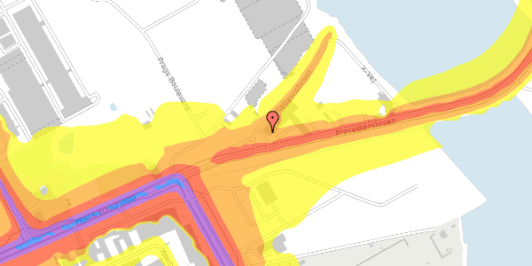 Trafikstøjkort på Prøvestensbroen 3, 2. , 2300 København S