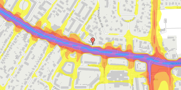 Trafikstøjkort på Frederikssundsvej 184B, 2. 4, 2700 Brønshøj