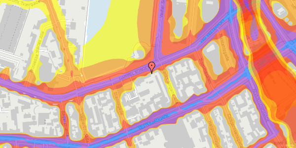 Trafikstøjkort på Gammel Kongevej 11, 1. , 1610 København V