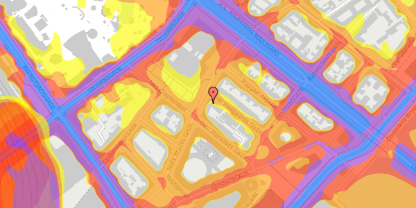 Trafikstøjkort på Niels Brocks Gade 7, 4. , 1574 København V