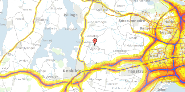 Trafikstøjkort på Tofteengen 11, 4000 Roskilde