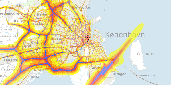 Trafikstøjkort på Anker Heegaards Gade 7C, st. th, 1572 København V