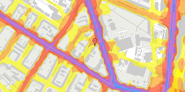 Trafikstøjkort på Blytækkervej 10, 2400 København NV