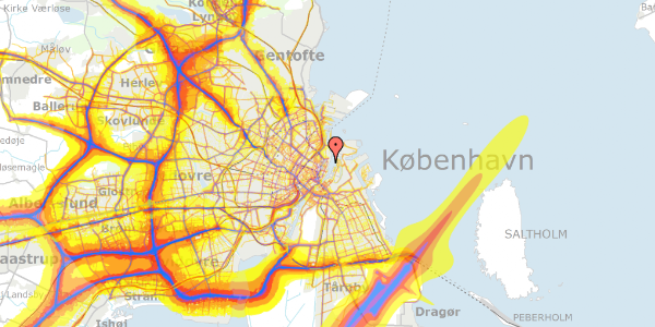 Trafikstøjkort på Toldbodgade 67A, 2. tv, 1253 København K