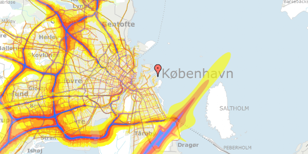 Trafikstøjkort på S-Vej 4, 2300 København S