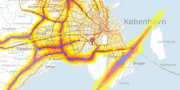 Trafikstøjkort på Hf. Kalvebod 84, 2450 København SV