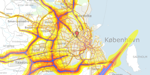 Trafikstøjkort på Rabarbervej 12, 2. 3, 2400 København NV