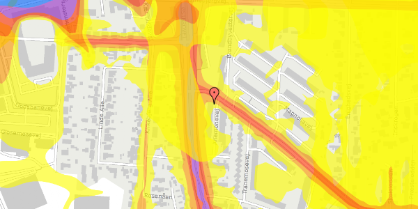 Trafikstøjkort på Glostrup Shoppingcenter 2A, 2600 Glostrup