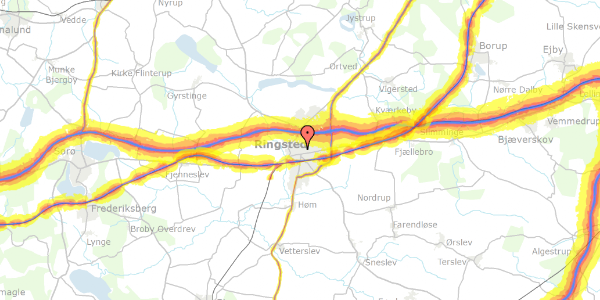 Trafikstøjkort på Schandorphsvej 26, 4100 Ringsted