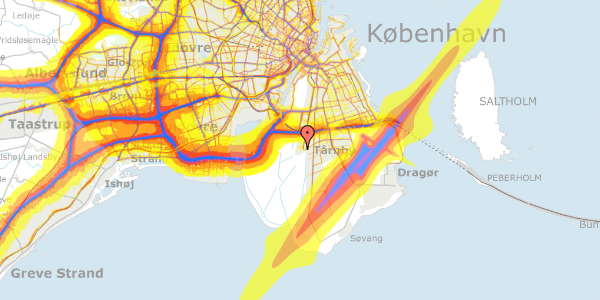 Trafikstøjkort på Richard Mortensens Vej 63, st. t2, 2300 København S