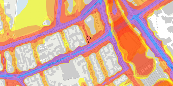 Trafikstøjkort på Trommesalen 1, 6. th, 1614 København V