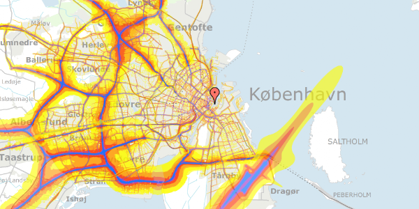 Trafikstøjkort på Tordenskjoldsgade 7, 4. th, 1055 København K