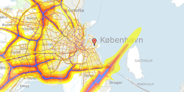 Trafikstøjkort på Kløvermarksvej 70L, 2300 København S