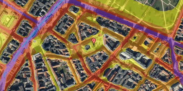 Trafikstøjkort på Hauser Plads 1, 5. tv, 1127 København K