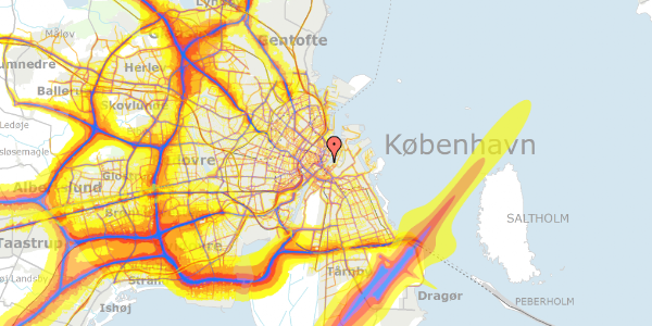 Trafikstøjkort på Havnegade 41, kl. th, 1058 København K