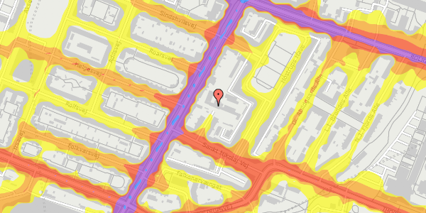 Trafikstøjkort på Falkoner Alle 56B, . 2, 2000 Frederiksberg