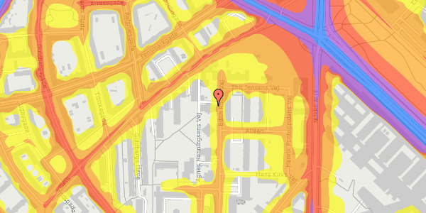 Trafikstøjkort på Edith Rodes Vej 4A, st. , 2200 København N