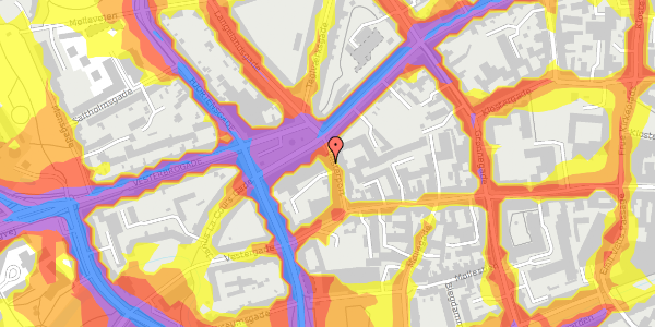 Trafikstøjkort på Vesterport 17, kl. , 8000 Aarhus C